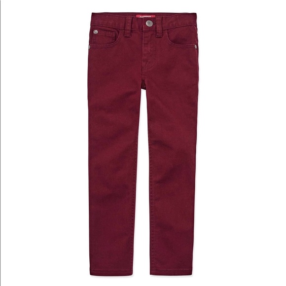 boys red skinny jeans
